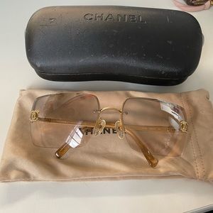 Authentic Chanel rimless sunglasses
